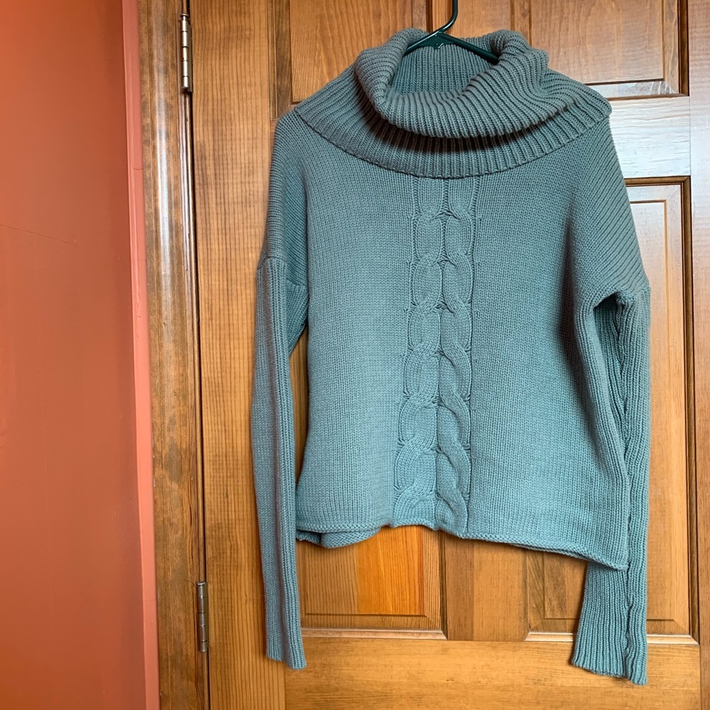 NWOT light green Express chunky turtleneck sweater